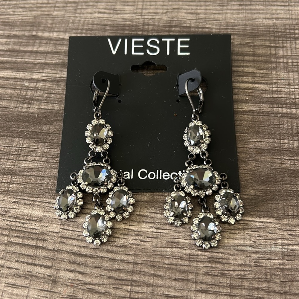 Vieste| Smoky Gem Chandelier Earrings